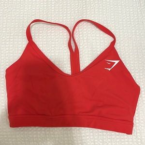 Red gymshark sports bra